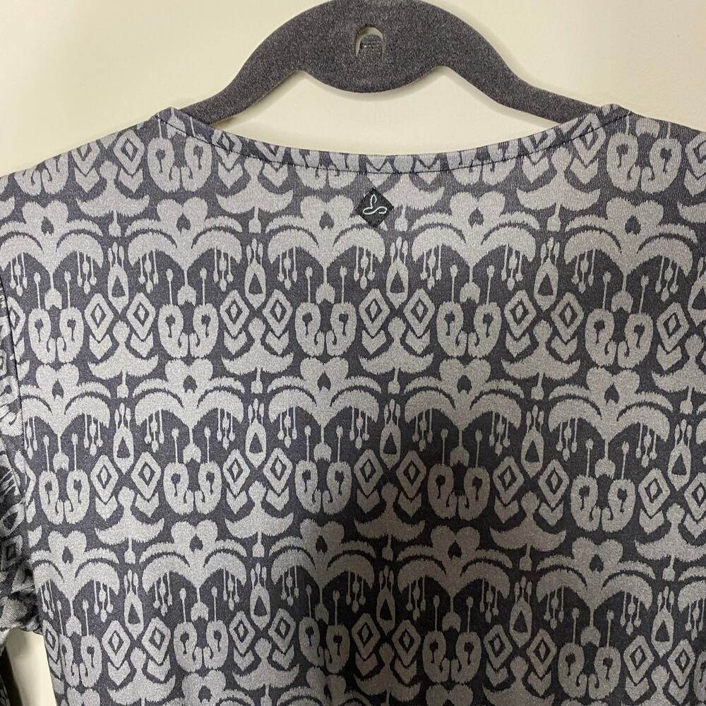 Prana Printed V-neck Faux Wrap Twist Front Dress - Picture 4 of 5